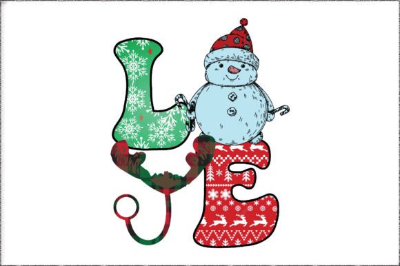 Christmas Nurse Love Sublimation
